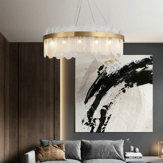 Patina Gold Ring Chandelier