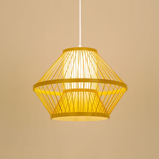 Rhombus Bamboo Pendant Light